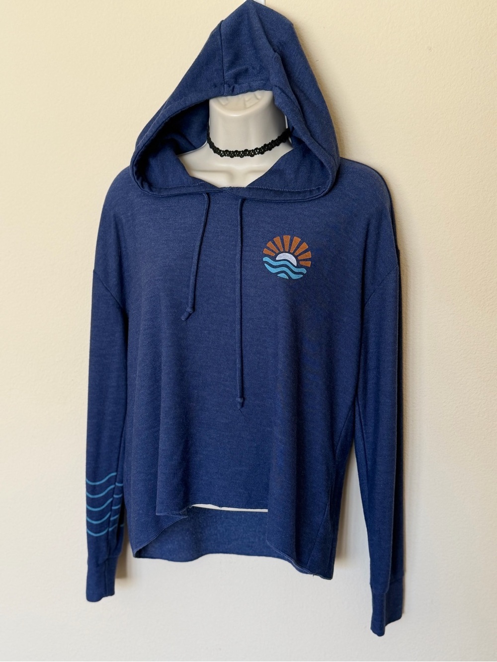 Women’s Navy Hooded Pullover Sweater